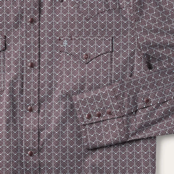 Modern Cut Men Stetson Chevron Grid Shirt Chevron Grid Shirt