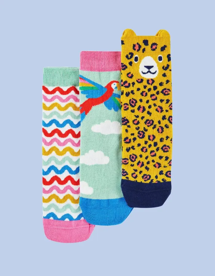 Monsoon 3Pack Frugi Print Socks Multi Children Girls039 Tights and Socks