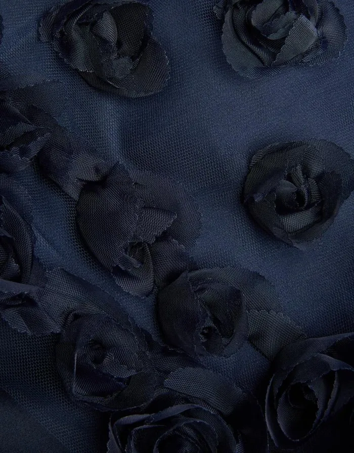 Monsoon 3D Roses Hi Low Skirt Blue Children Partywear Monsoon 3D Roses Hi Low Skirt Blue Children Partywear