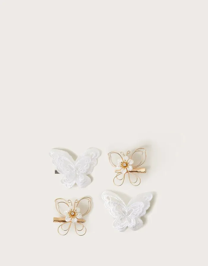 Monsoon 4Pack Butterfly Clips Children Girls039 Hair Accessories
