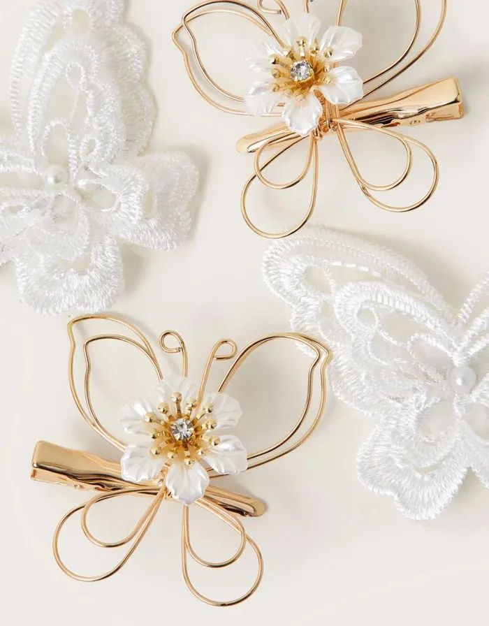 Monsoon 4Pack Butterfly Clips Children Girls039 Hair Accessories Monsoon 4Pack Butterfly Clips Children Girls039 Hair Accessories