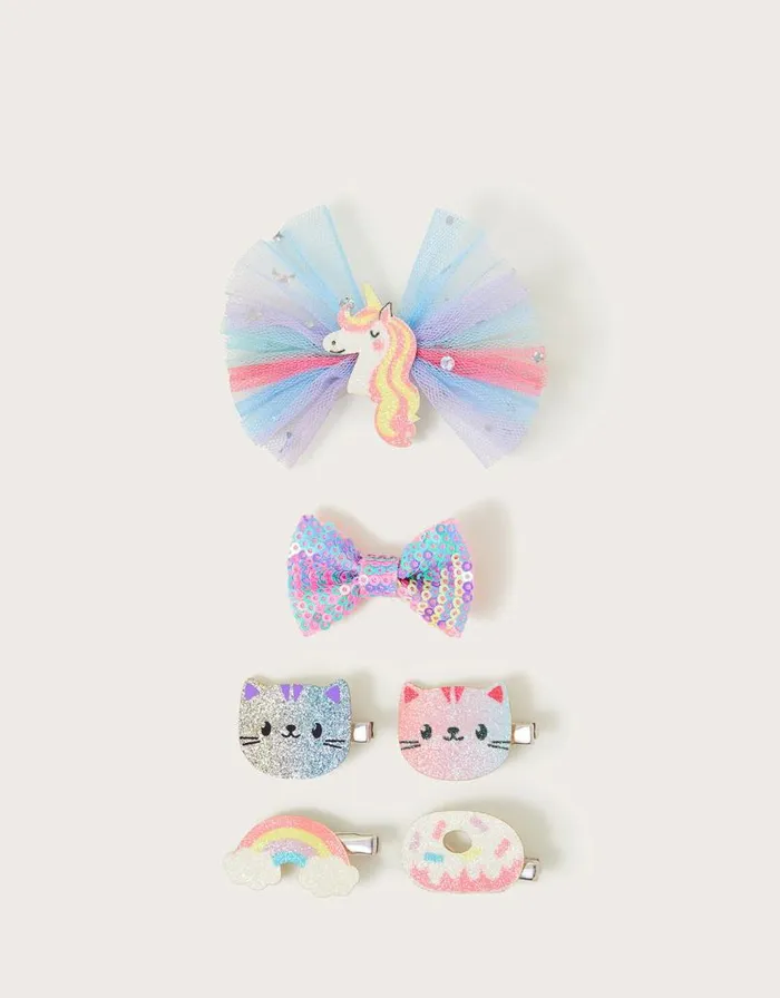 Monsoon 6Pack Novelty Hair Clips Children Girls039 Hair Accessories