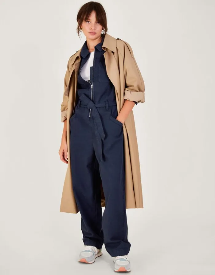 Monsoon Ally ZipUp Jumpsuit Blue Women Casualwear