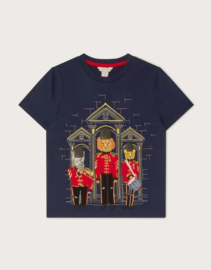 Monsoon Animal London Guards TShirt Blue Children Tops and Tshirts