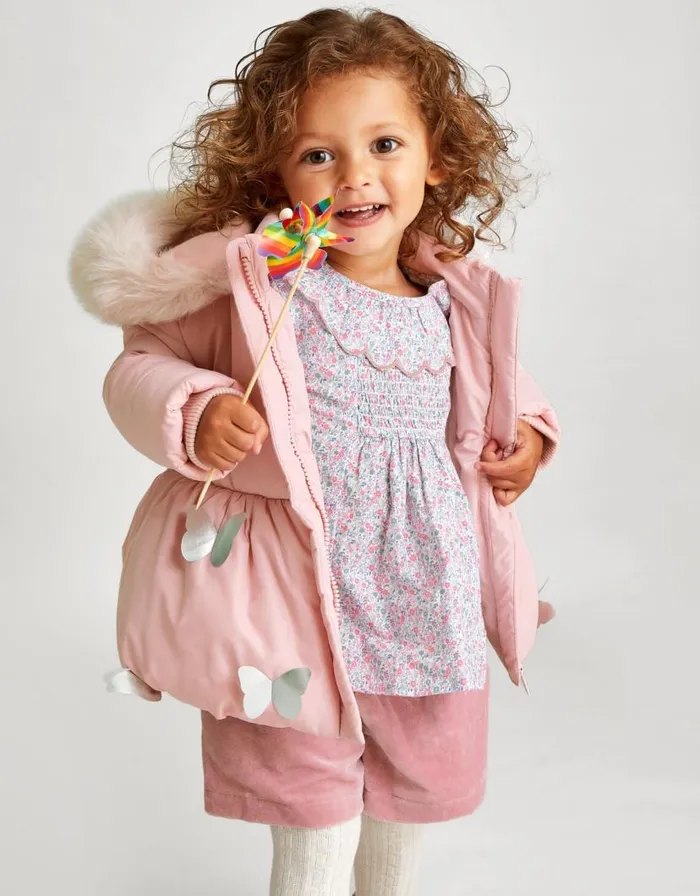 Monsoon Baby Butterfly 3D Padded Coat Pink Children Coats and Jackets