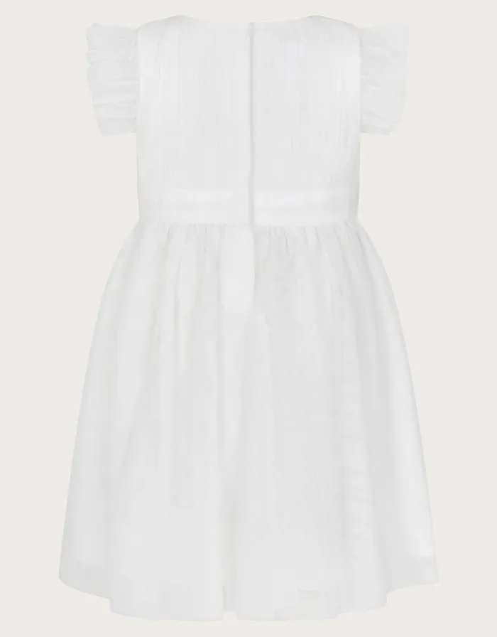 Monsoon Baby Penelope Embellished Belt Tulle Dress Ivory Children Dresses Monsoon Baby Penelope Embellished Belt Tulle Dress Ivory Children Dresses