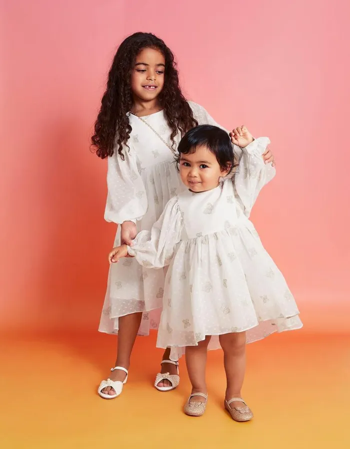 Monsoon Baby Sundance Tunic Dress Cream Children Partywear Monsoon Baby Sundance Tunic Dress Cream Children Partywear