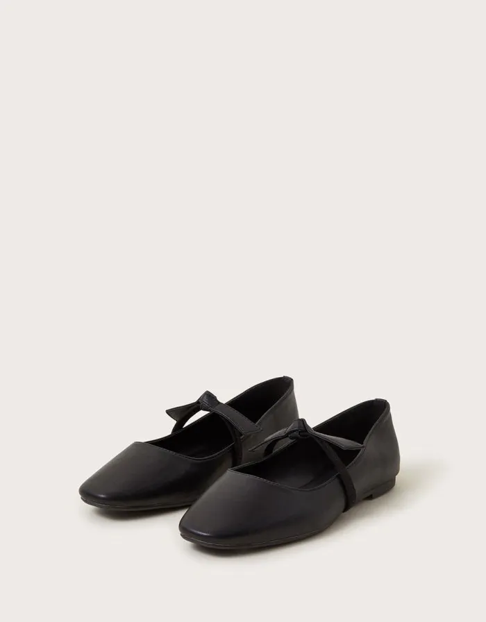 Monsoon Betty Ballet Flats Black Women Sandals