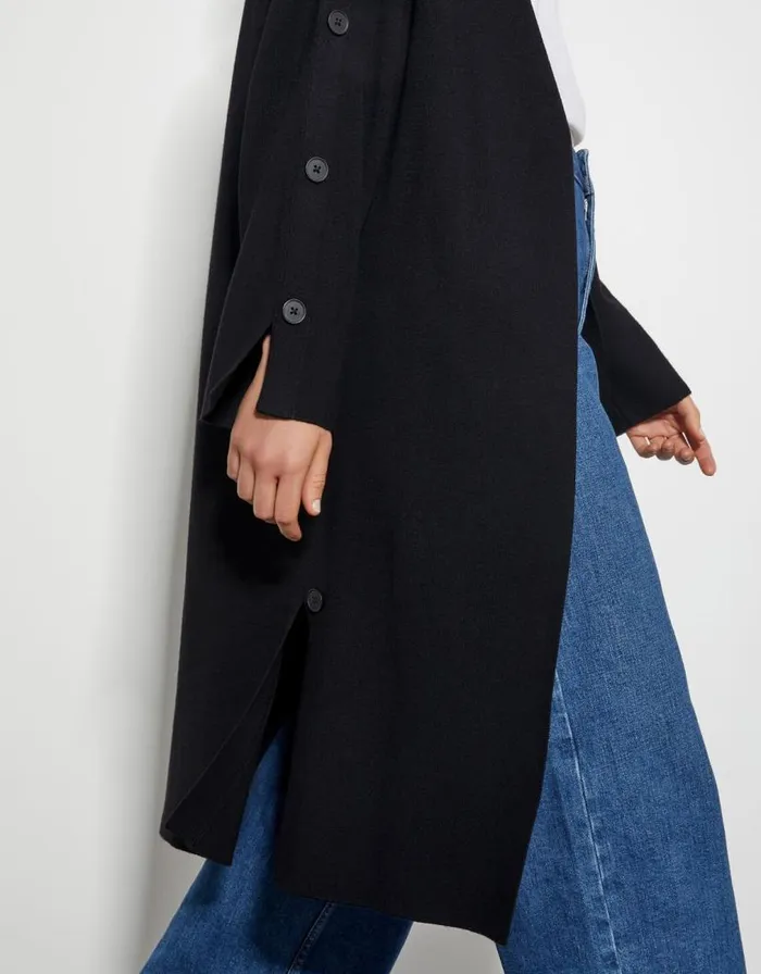Monsoon Bo Button Detail Longline Cardigan Black Women Tops and Blouses Monsoon Bo Button Detail Longline Cardigan Black Women Tops and Blouses