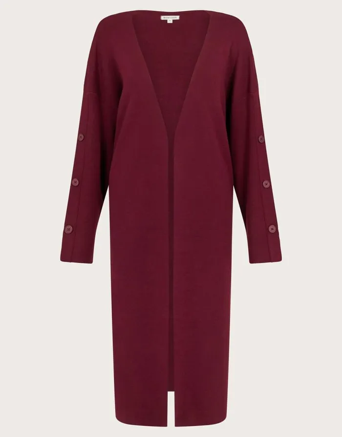 Monsoon Bo Button Detail Longline Cardigan Women Tops and Blouses Monsoon Bo Button Detail Longline Cardigan Women Tops and Blouses
