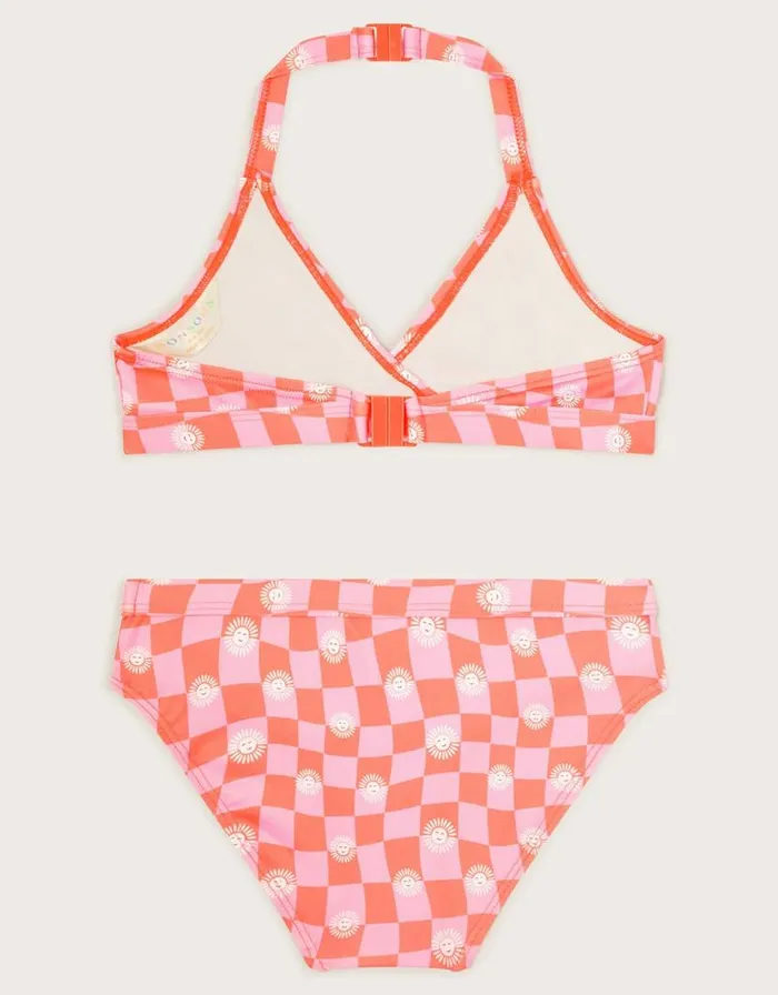 Monsoon Checkerboard Halter Bikini Set Pink Children Casualwear Collection Monsoon Checkerboard Halter Bikini Set Pink Children Casualwear Collection