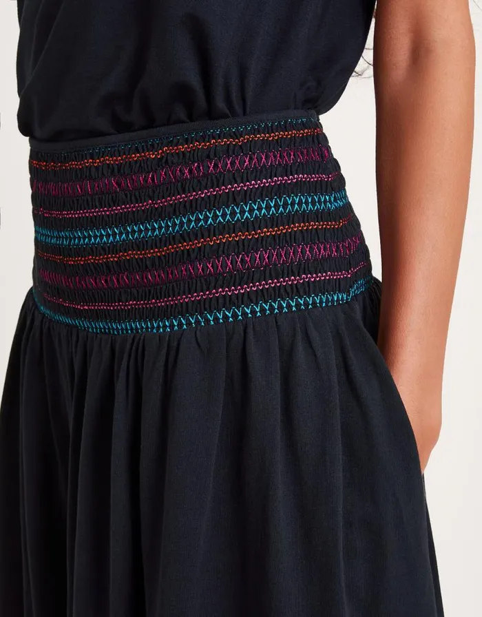 Monsoon Cleo Stitch Skirt Black Women Casualwear Monsoon Cleo Stitch Skirt Black Women Casualwear
