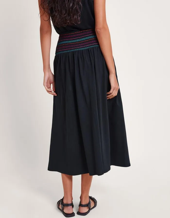 Monsoon Cleo Stitch Skirt Black Women Casualwear Monsoon Cleo Stitch Skirt Black Women Casualwear