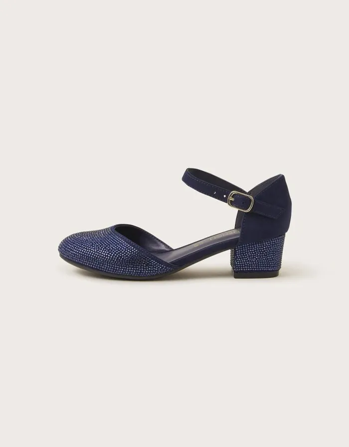 Monsoon Diamante TwoPart Heels Blue Children Partywear Monsoon Diamante TwoPart Heels Blue Children Partywear