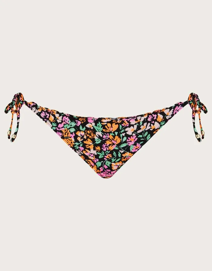 Monsoon Ditsy Print Bikini Bottoms Black Women Beachwear and Swimwear Monsoon Ditsy Print Bikini Bottoms Black Women Beachwear and Swimwear