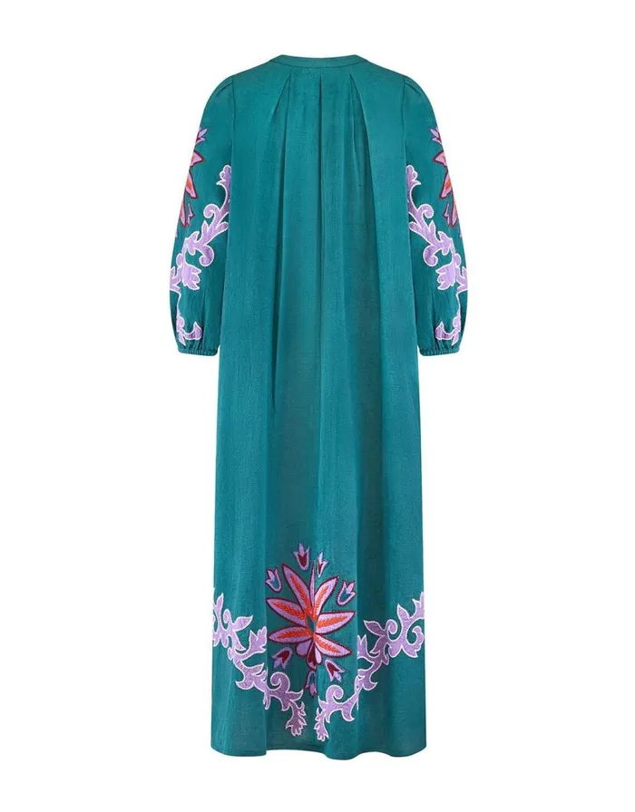 Monsoon East Taylor Embroidered Dress Teal Women Day Dresses Monsoon East Taylor Embroidered Dress Teal Women Day Dresses