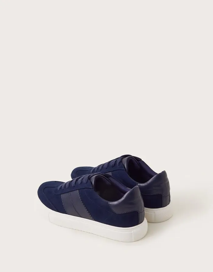 Monsoon Faux Suede Trainers Blue Women Flats Monsoon Faux Suede Trainers Blue Women Flats