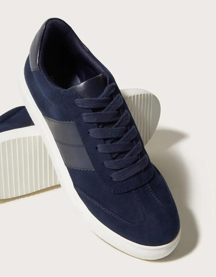 Monsoon Faux Suede Trainers Blue Women Flats Monsoon Faux Suede Trainers Blue Women Flats