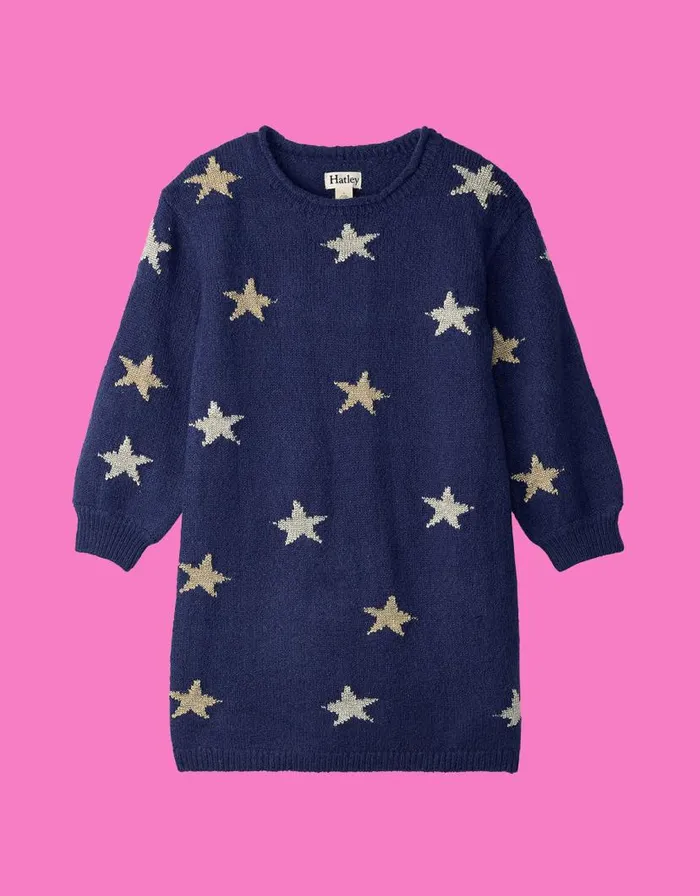 Monsoon Hatley Starlight Knit Jumper Blue Children Dresses
