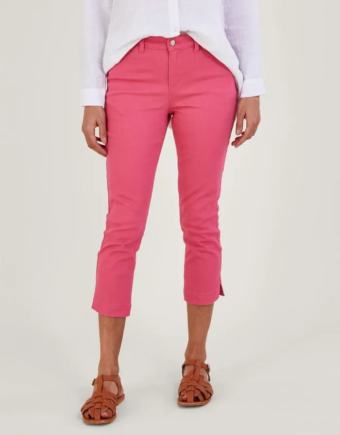Monsoon Idabella Crop Skinny Jeans With Sustainable Cotton Pink Women Trousers and Jeans Monsoon Idabella Crop Skinny Jeans With Sustainable Cotton Pink Women Trousers and Jeans