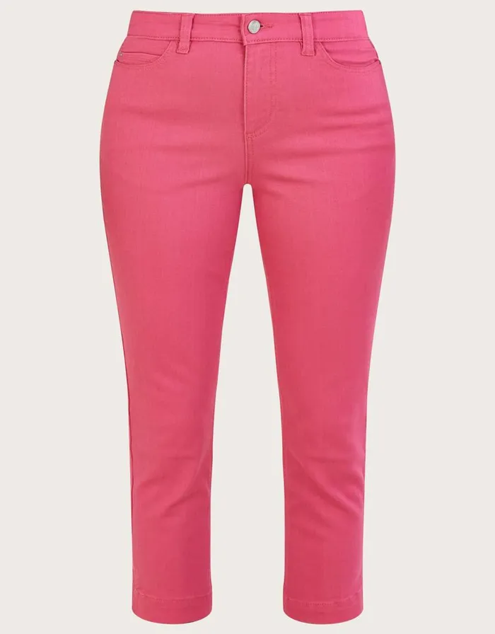 Monsoon Idabella Crop Skinny Jeans With Sustainable Cotton Pink Women Trousers and Jeans Monsoon Idabella Crop Skinny Jeans With Sustainable Cotton Pink Women Trousers and Jeans