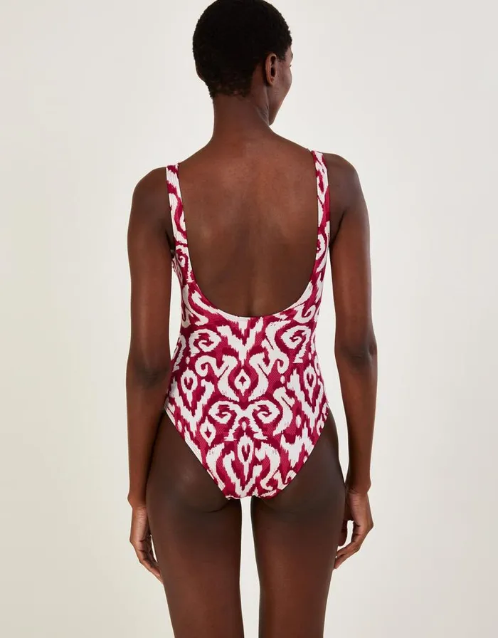 Monsoon Ikat Print TieUp Swimsuit With Recycled Polyester Women Beachwear and Swimwear Monsoon Ikat Print TieUp Swimsuit With Recycled Polyester Women Beachwear and Swimwear