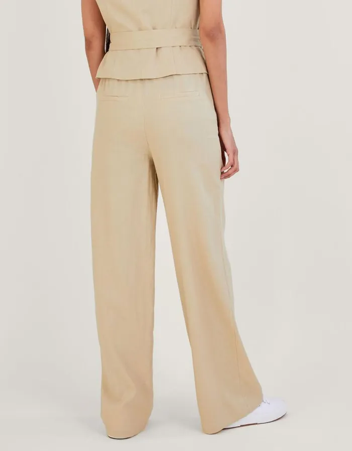 Monsoon Jenny Trousers In Linen Blend Natural Women Trousers and Jeans Monsoon Jenny Trousers In Linen Blend Natural Women Trousers and Jeans