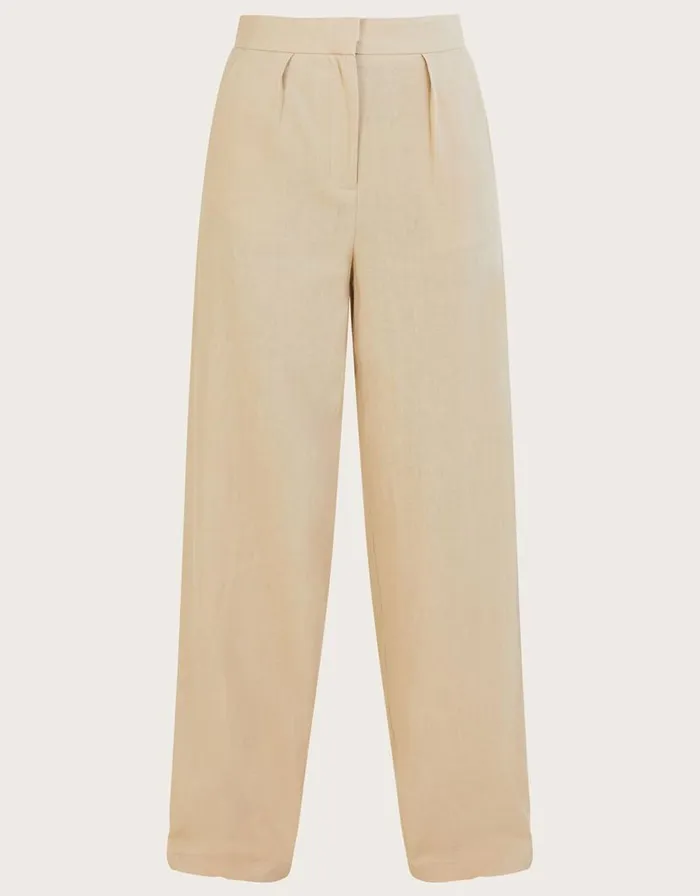 Monsoon Jenny Trousers In Linen Blend Natural Women Trousers and Jeans Monsoon Jenny Trousers In Linen Blend Natural Women Trousers and Jeans