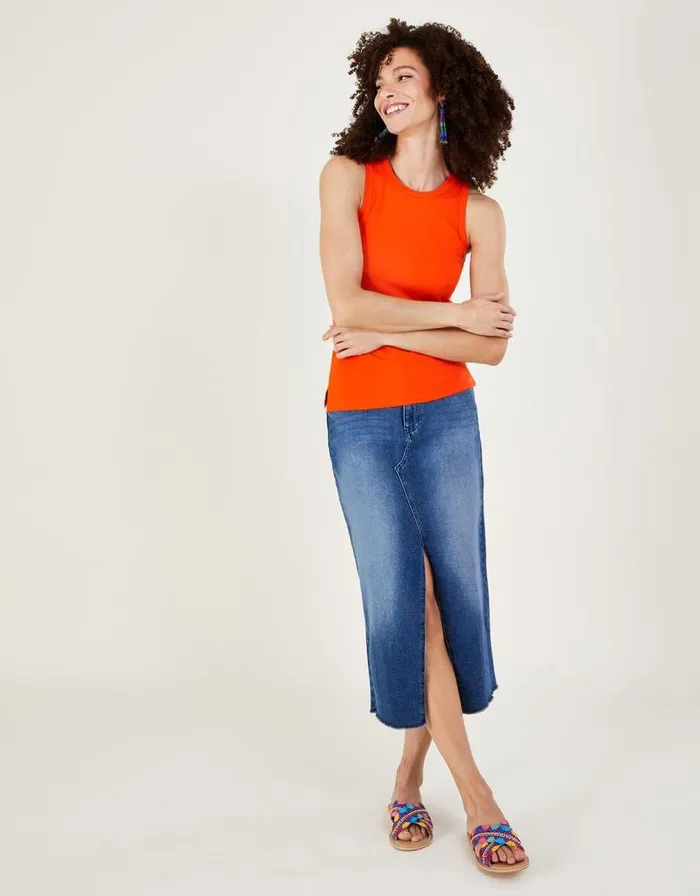 Monsoon Jersey Cami Tank Top With LENZING ECOVERO Orange Women Tops and Blouses Monsoon Jersey Cami Tank Top With LENZING ECOVERO Orange Women Tops and Blouses