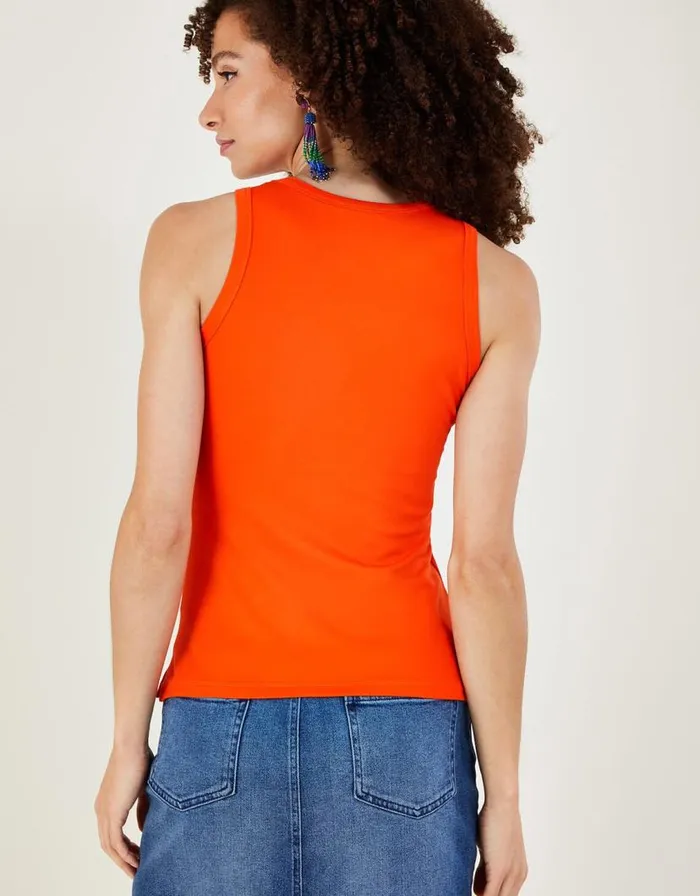 Monsoon Jersey Cami Tank Top With LENZING ECOVERO Orange Women Tops and Blouses Monsoon Jersey Cami Tank Top With LENZING ECOVERO Orange Women Tops and Blouses