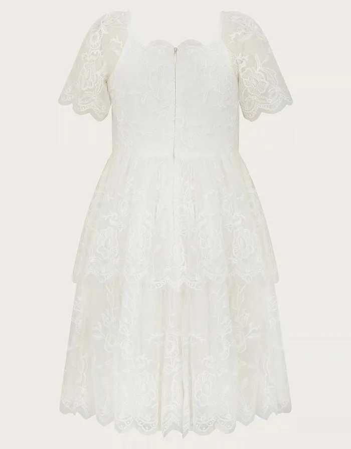 Monsoon Kriti Scallop Bohemian Dress Ivory Children Dresses Monsoon Kriti Scallop Bohemian Dress Ivory Children Dresses