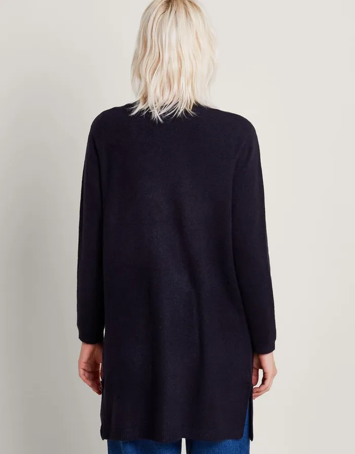 Monsoon Lenny Longline Cardigan Blue Women Knitwear Monsoon Lenny Longline Cardigan Blue Women Knitwear