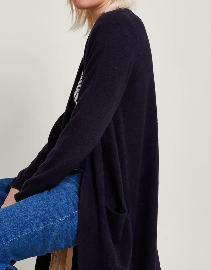 Monsoon Lenny Longline Cardigan Blue Women Knitwear Monsoon Lenny Longline Cardigan Blue Women Knitwear