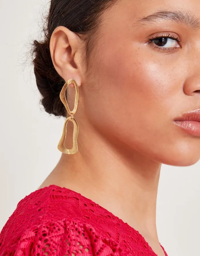 Monsoon Organic Shape Earrings Women Jewellery and Hair
