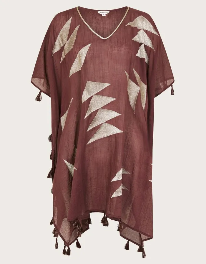 Monsoon Patti Embroidered Kaftan Brown Women Kaftans and Kimonos Monsoon Patti Embroidered Kaftan Brown Women Kaftans and Kimonos