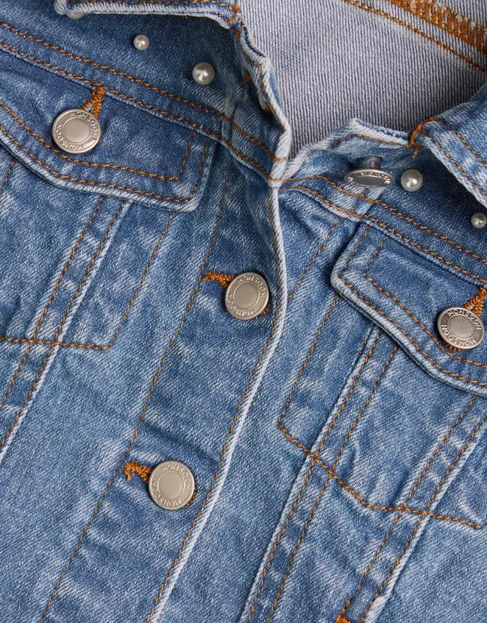 Monsoon Pearl Denim Jacket Blue Children Coats and Jackets Monsoon Pearl Denim Jacket Blue Children Coats and Jackets