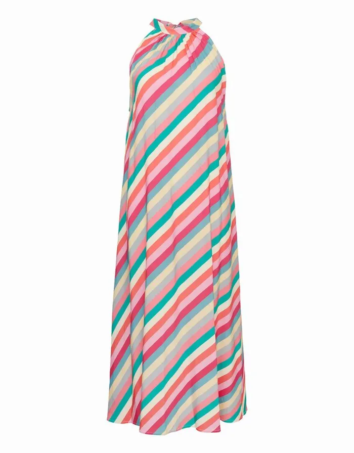 Monsoon Petite Mendigote Stripe Midi Dress Multi Women Summer Dresses