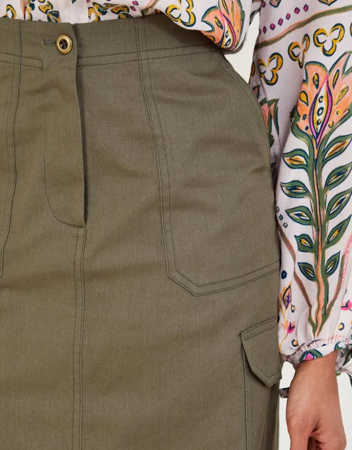Monsoon Plain Longline Cargo Skirt Green Women Skirts Monsoon Plain Longline Cargo Skirt Green Women Skirts