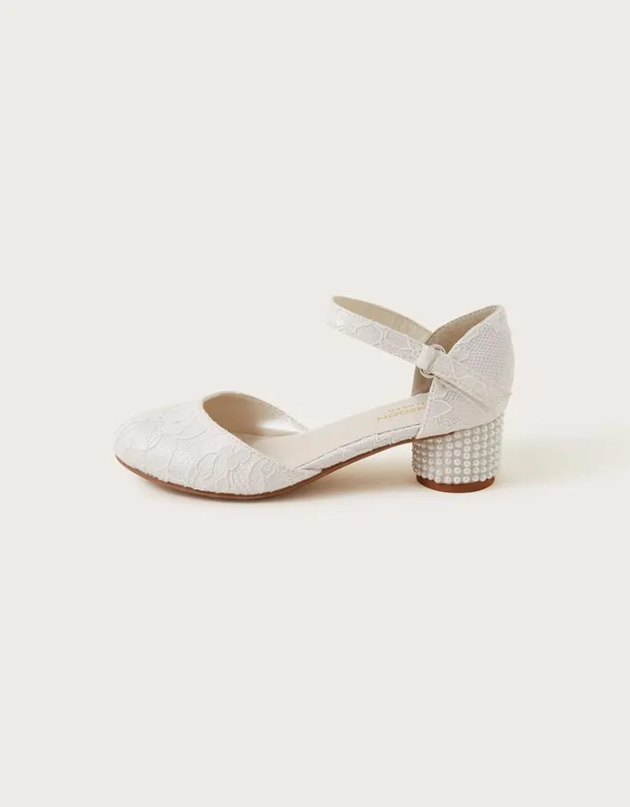 Monsoon Pretty Lacey TwoPart Heels Ivory Children Partywear Monsoon Pretty Lacey TwoPart Heels Ivory Children Partywear