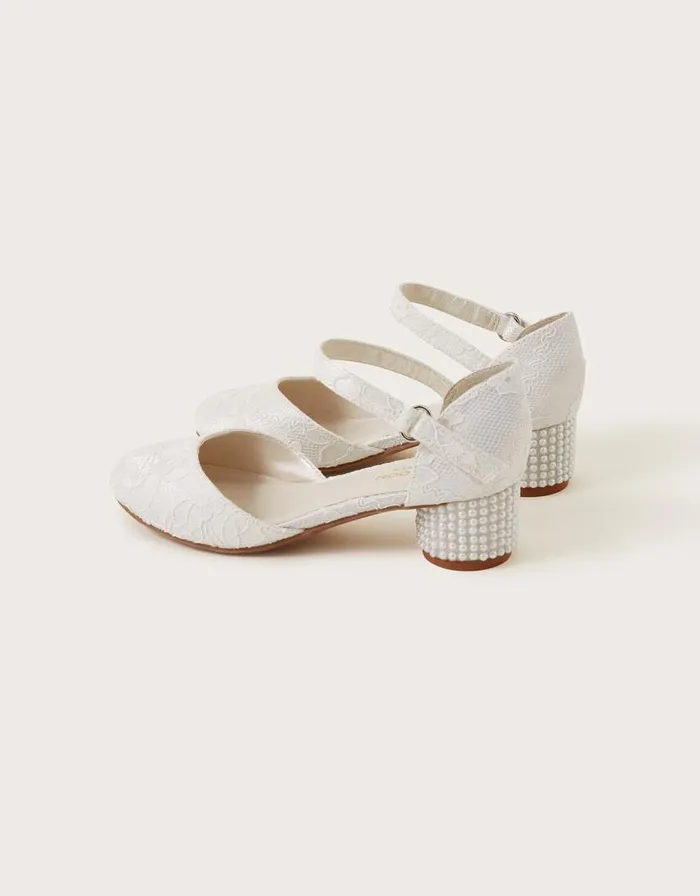 Monsoon Pretty Lacey TwoPart Heels Ivory Children Partywear Monsoon Pretty Lacey TwoPart Heels Ivory Children Partywear