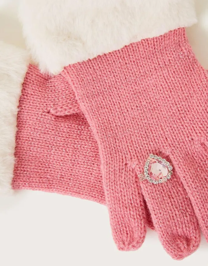 Monsoon Ring Gloves Pink Children Hats and Sunglasses Monsoon Ring Gloves Pink Children Hats and Sunglasses