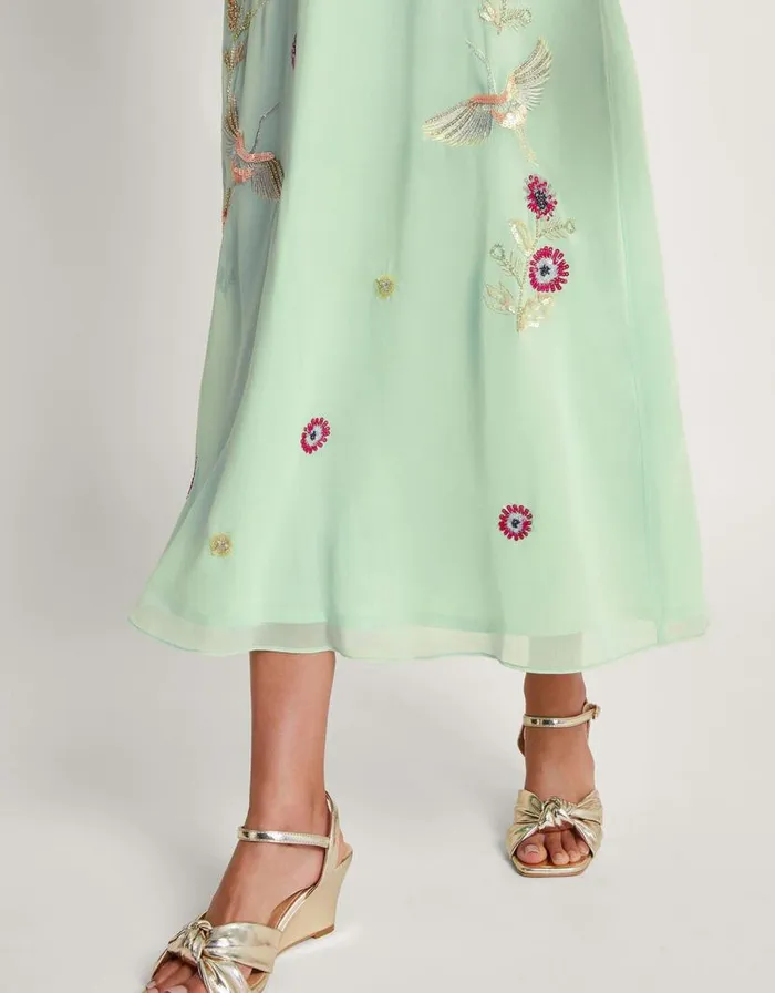 Monsoon Rosalie HandEmbellished Dress Green Women Occasionwear Monsoon Rosalie HandEmbellished Dress Green Women Occasionwear