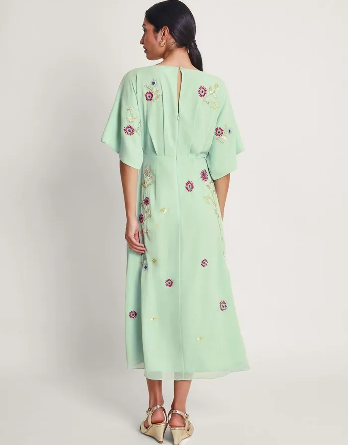 Monsoon Rosalie HandEmbellished Dress Green Women Occasionwear Monsoon Rosalie HandEmbellished Dress Green Women Occasionwear