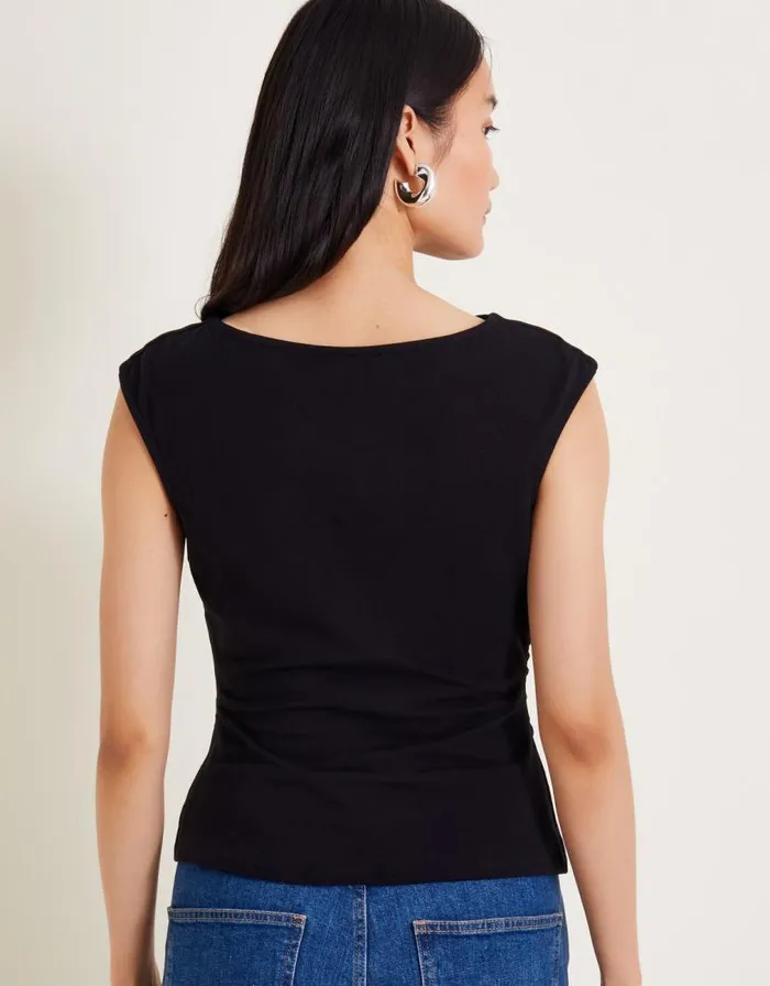Monsoon Sandy Slash Cami Top Black Women Tops and Blouses Monsoon Sandy Slash Cami Top Black Women Tops and Blouses