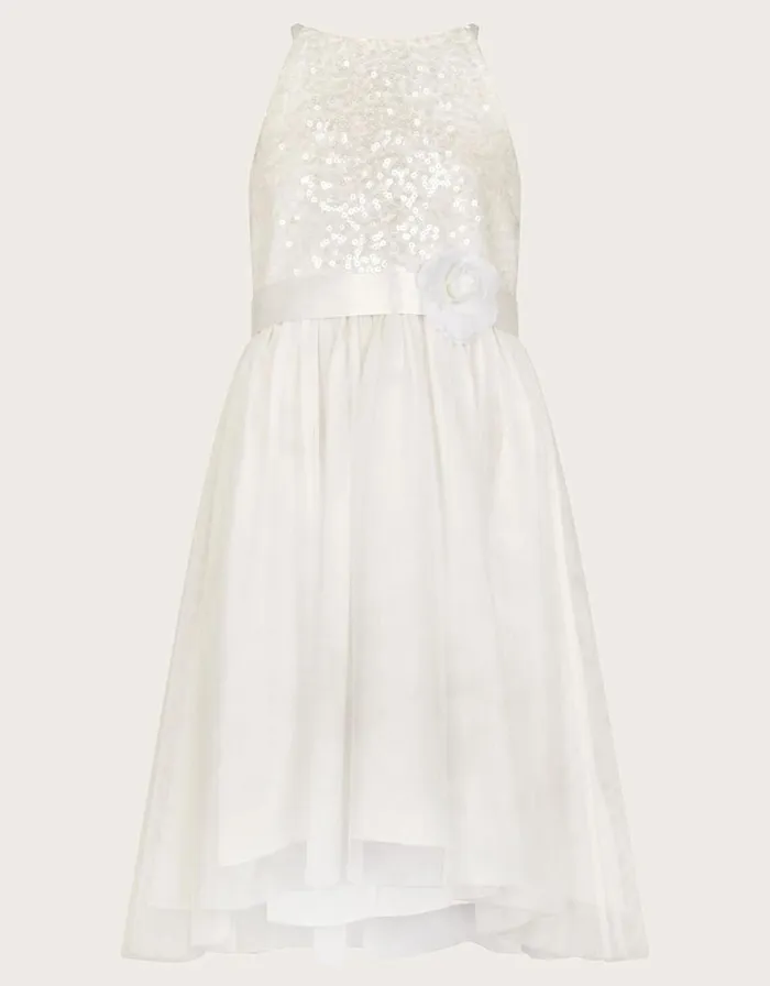 Monsoon Sequin Truth Bridesmaid Dress Ivory Children Dresses