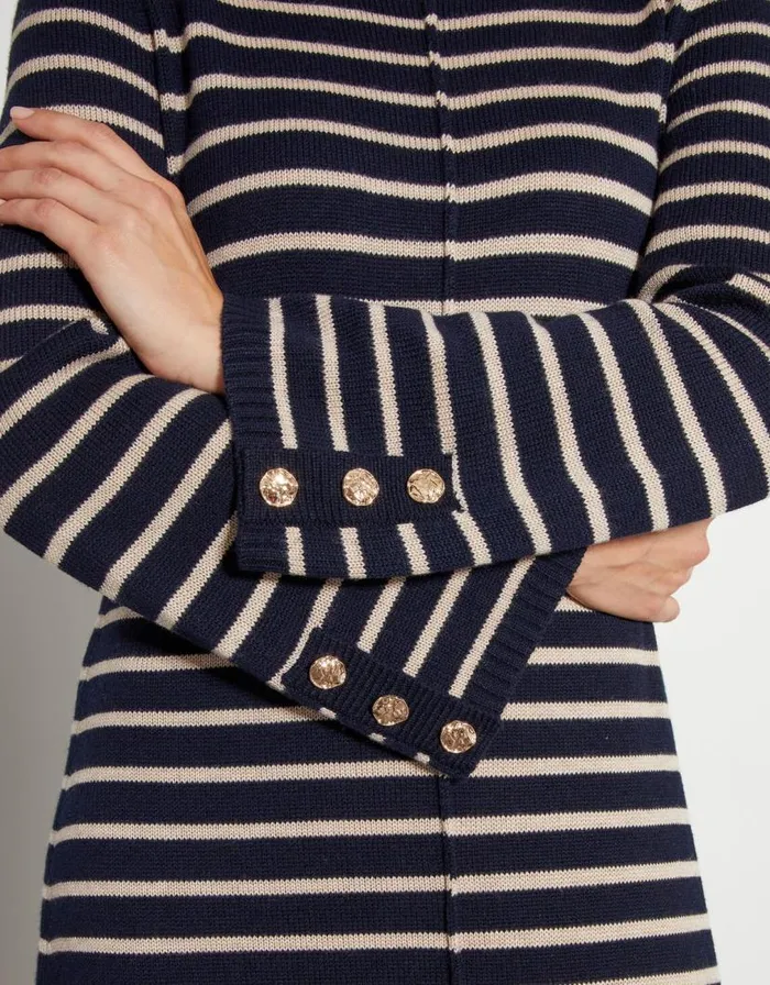 Monsoon Shaw Stripe Midi Jumper Dress Blue Women Day Dresses Monsoon Shaw Stripe Midi Jumper Dress Blue Women Day Dresses