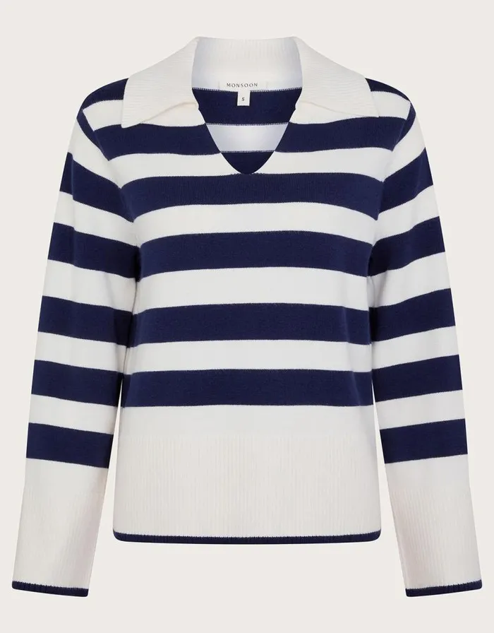 Monsoon Shay Stripe Jumper Ivory Women Tops and Blouses Monsoon Shay Stripe Jumper Ivory Women Tops and Blouses