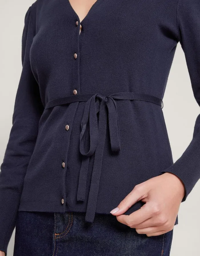 Monsoon Smart Ribbed Cardigan Blue Women Knitwear Monsoon Smart Ribbed Cardigan Blue Women Knitwear