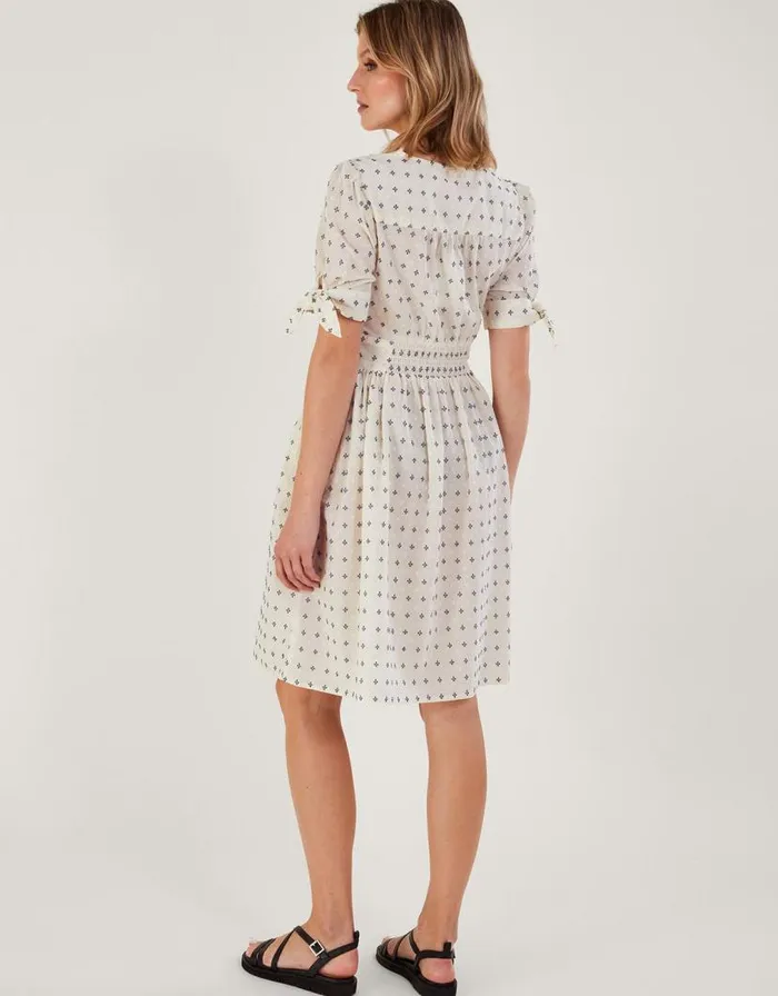 Monsoon Spot Short Dress White Women Day Dresses Monsoon Spot Short Dress White Women Day Dresses