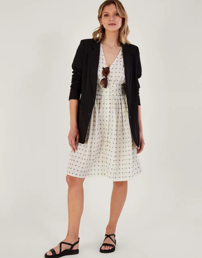 Monsoon Spot Short Dress White Women Day Dresses Monsoon Spot Short Dress White Women Day Dresses